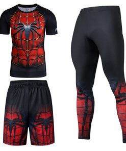 Men Sports suits Sportswear Compression Suits Superhero Running Sets Training Clothes Gym Fitness Tracksuits Rashguard  Workout 7