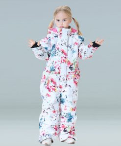 2020 Winter Kids Ski Suit -30 Degrees Siamese Ski Wear Waterproof Warm Girls And Boys Snow Snowboard Jacket Outdoor Clothing 13