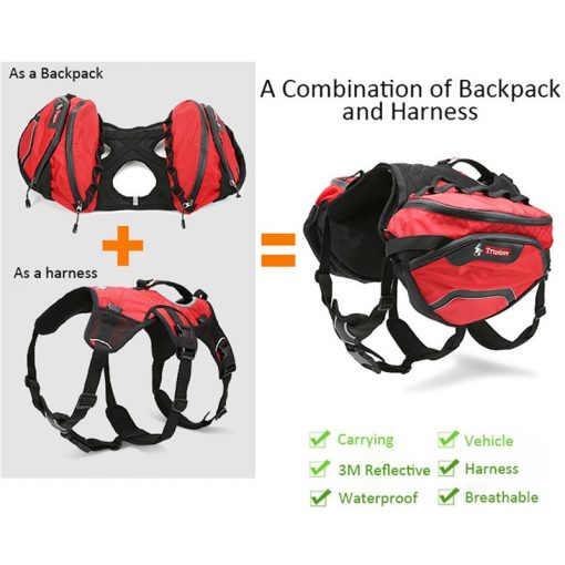 Truelove Pet Backpack Carrier Harness and Bag Space Waterproof Detachable Large Two Used for Outdoor Walking HikingTLB2051 4