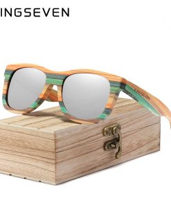KINGSEVEN 2020 Retro Bamboo Sunglasses Men Women Polarized Mirror UV400 Sun Glasses Full Frame Wood Shades Goggles Handmade 1