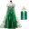 Anna Princess Dress for Baby Girls Green Dress Cosplay Kids Clothes Floral Anna Party Embroidery Shoulderless Queen Elsa Costume 9