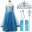 Cosplay Snow Queen Dress Girls Elsa Dress For Girls Princess Vestidos Fantasia Children Belle Dress Girl Party Costume 10