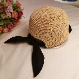 2019 New Women Baseball Caps Handmade Knitting Crochet Peaked Cap Female Equestrian Hat Summer Sun Hat Adjustable Breathable 4
