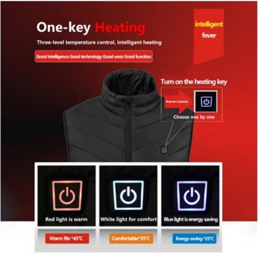 BOLUBAO Fashion Brand Men Heating Vest Coats Winter New Men Casual Cotton Vest Jacket Tops Smart USB Charging Vest Coat Male 5