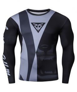Men Long Sleeves Casual Fashion Gyms Bodybuilding Male Tops Fitness Running Sport T-Shirts Training Sportswear Brand Clothes 9