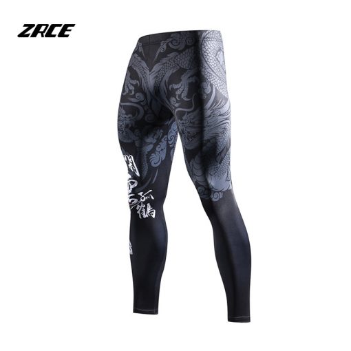 ZRCE Chinese Style Compression Tight Leggings 3D Prints Joggers Fitness Men's pants Hip hop Streetwear Training Men's trousers 1