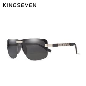 KINGSEVEN HD Polarized Sunglasses Men Rimless Luxury Brand Designer Gafas Masculino Polarizado oculos De Sol 4