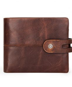CONTACT'S Casual Men Wallets Crazy Horse Leather Short Coin Purse Hasp Design Wallet Cow Leather Clutch Wallets Male Carteiras 7