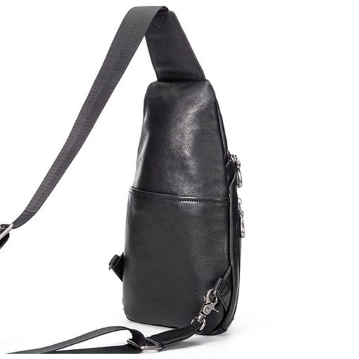 AETOO Head leather breast bag, men's single shoulder bag, bag, leather casual small bag, youth sports sloping vintage bag soft 3