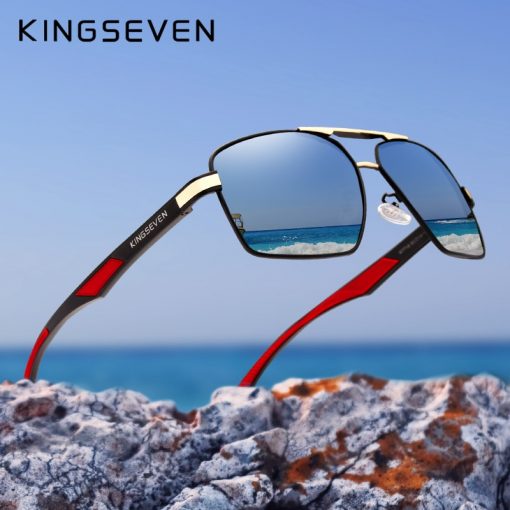 KINGSEVEN Aluminum Men's Sunglasses Polarized Lens Brand Design Temples Sun glasses Coating Mirror Glasses Oculos de sol 7719 1