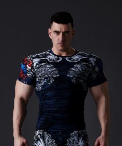 Fashion Summer Men 3d Compression T-shirt Streetwear Hip Hop Running Sport Gym Mens Clothing T Shirt Men Tops & Tee 1
