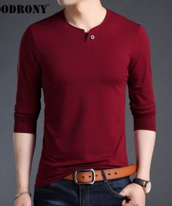 COODRONY Brand T Shirt Men Streetwear Top Tshirt Men Clothes 2019 Autumn Fashion Button T-Shirt Men Cotton Tee Shirt Homme 95021 10