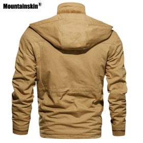 Mountainskin Men's Winter Fleece Jackets Warm Hooded Coat Thermal Thick Outerwear Male Military Jacket Mens Brand Clothing SA600 5