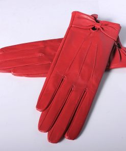 Gours Fall and Winter Genuine Leather Gloves for Women Wine Red Goatskin Gloves New Arrival Fashion Warm Mittens GSL045 9
