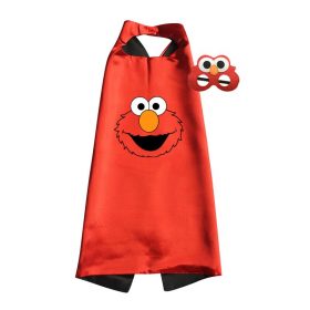 Costumes Big Bird Elmo Oscar Cosplay Superhero Style Capes with Masks for Kids Birthday Cosplay Costume 4