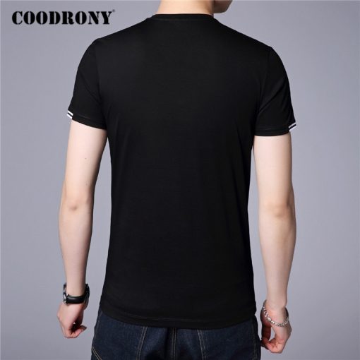 COODRONY Brand T Shirt Men Classic Casual V-Neck T-Shirt Streetwear Mens Clothing 2020 Summer Soft Cotton Tee Shirt Homme C5076S 4