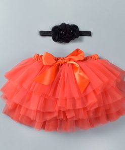 Baby girl tutu skirt 2pcs tulle lace bloomers diaper cover Newborn infant outfits  Mauv headband flower set Baby mesh bloomer 11