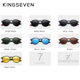 KINGSEVEN TR90 Vintage Men Sunglasses Polarized Oval Frame Sun glasses Women Men Unisex Night Vision Goggles Oculos De Sol 3