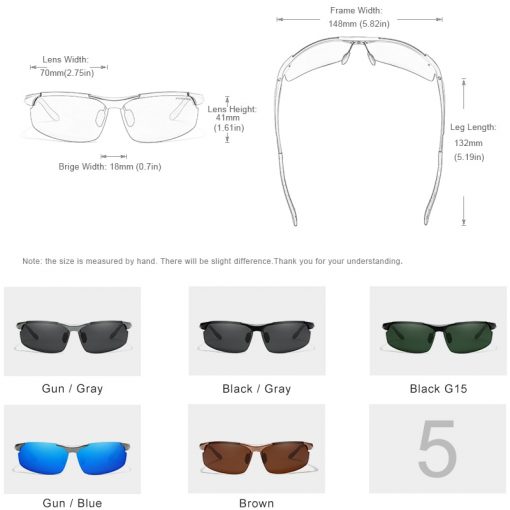 Genuine KINGSEVEN Polarized Men Aluminum Sunglasses Driving Mirror Lens Male Sun Glasses Aviation Women For Men Eyewear 9126 4
