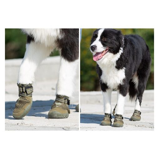 TRUELOVE Pet Shoes Waterproof Anti-slip for Puppy Medium and Large Dog Protect Pet Feet ArmyGreen Winter Snow 2/4pcs/set YS1891 3