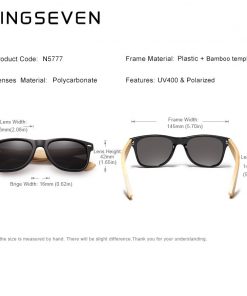 KINGSEVEN Original Men's Polarized Bamboo Sunglasses Women Wooden Sun glasses Men Brand Wood Glasses Oculos de sol masculino 2