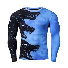 Compression Quick dry T-shirt Men Running Sport Skinny Long Sleeve Shirt Male Gym Fitness Bodybuilding Workout Tops Clothing 1