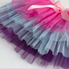 Dxton Brand Baby Girls Skirts Girls Party Ball Cown Princess Tutu Skirts With Bow Christmas Voile Skirts For Children RESK111 3