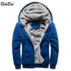 BOLUBAO Fashion Brand Men's Jackets Autumn Winter New Men Plus velvet Thickening Jacket Male Casual Hooded Jacket Coats 1