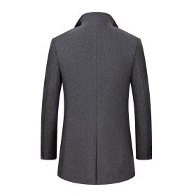 BOLUBAO Wool Blend Coat Men Quality Brand Men's Casual Wild Wool Overcoat Male Trend Solid Color Wool Coat （Send Scarf） 2