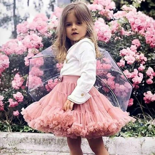 1-10Y Girls Tutu Skirt Ballerina Pettiskirt Layer Fluffy Children Ballet Skirts For Party Dance Princess Girl Tulle Miniskirt 1