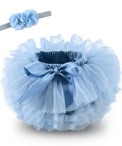 Baby girl tutu skirt 2pcs tulle lace bloomers diaper cover Newborn infant outfits  Mauv headband flower set Baby mesh bloomer 21