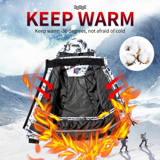 Ski Suit Men Winter Warm Windproof Waterproof Outdoor Sports Snow Jackets and Pants Hot Ski Equipment Snowboard Jacket Men Brand 3