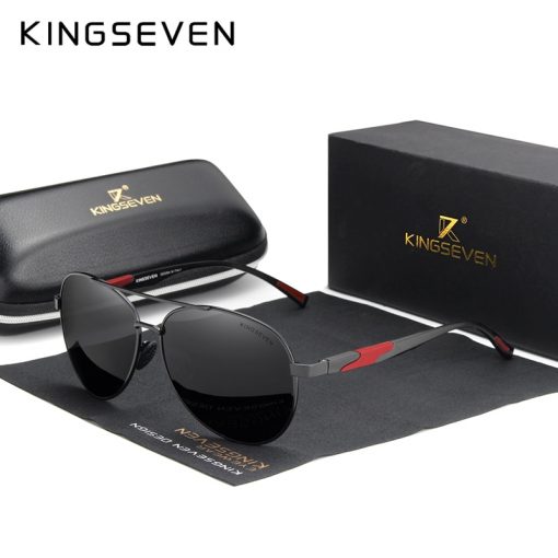 KINGSEVEN 2019 Brand Design Men's Sunglasses Polarized Aluminum Pilot Glasses For Women Fashion Style UV400 Gafas De Sol 1