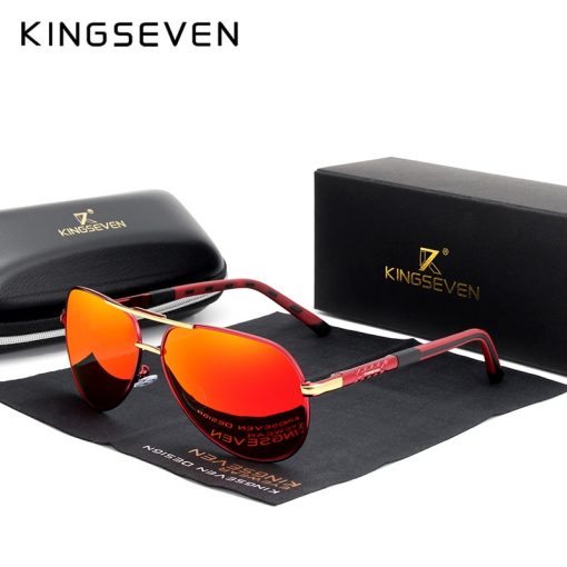 KINGSEVEN 2019 Aluminum Magnesium Men's Sunglasses Polarized Men Coating Mirror Glasses Male Eyewear Accessories For Men Oculos 1