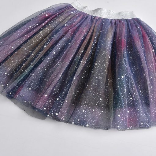 DXTON Kids Tutu Skirt Baby Girls Ballet Dance Costumes Casual Clothes School Girls Skirts Star Glitter Tulle Fluffy Girls Skirts 4