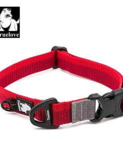 Truelove Dog Collar Nylon for Small medium and Big Dogs Neck Belt Training Walking Light Breathable Running Orange Black TLC5171 7