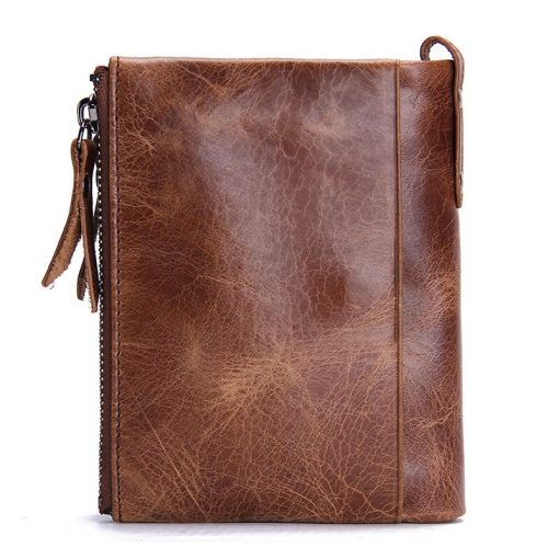 CONTACT'S HOT Genuine Crazy Horse Cowhide Leather Men Wallet Short Coin Purse Small Vintage Wallets Brand High Quality Designer 2