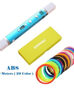 Myriwell 1.75mm ABS/PLA DIY 3D Pen LED Screen,USB Charging 3D Printing Pen+100M Filament Creative Toy Gift For Kids Design 20