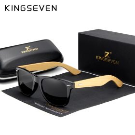 KINGSEVEN Original Men's Polarized Bamboo Sunglasses Women Wooden Sun glasses Men Brand Wood Glasses Oculos de sol masculino 1