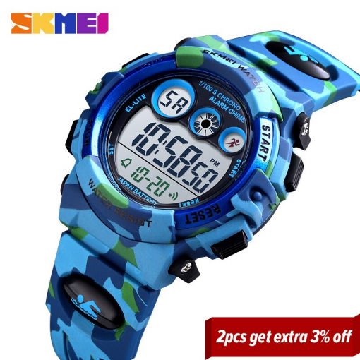 SKMEI Sport Kids Watches Young And Energetic Dial Design 50M Waterproof Colorful LED+EL Lights relogio infantil 1547 Children's 2