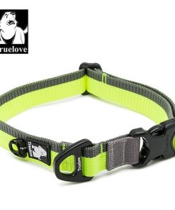 Truelove Dog Collar Nylon for Small medium and Big Dogs Neck Belt Training Walking Light Breathable Running Orange Black TLC5171 10