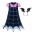 MUABABY Girls Vampire Fancy Dress Up Costumes Clothes Short Sleeve Carnival Halloween Vampire Party Gown Children Frocks 7