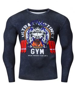 Men Long Sleeves Casual Fashion Gyms Bodybuilding Male Tops Fitness Running Sport T-Shirts Training Sportswear Brand Clothes 2