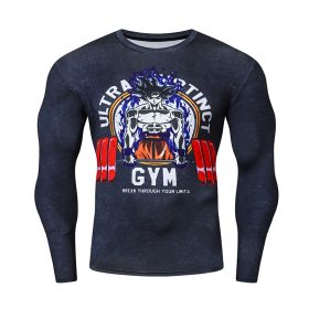 Men Long Sleeves Casual Fashion Gyms Bodybuilding Male Tops Fitness Running Sport T-Shirts Training Sportswear Brand Clothes 2