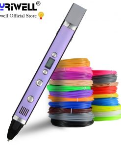 Myriwell 1.75mm ABS/PLA DIY 3D Pen LED Screen,USB Charging 3D Printing Pen+100M Filament Creative Toy Gift For Kids Design 1