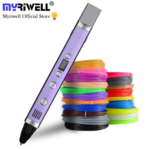 Myriwell 1.75mm ABS/PLA DIY 3D Pen LED Screen,USB Charging 3D Printing Pen+100M Filament Creative Toy Gift For Kids Design 1