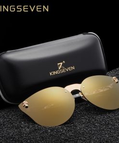 KINGSEVEN Luxury Brand Fashion Women Gothic Mirror Eyewear Skull Frame Metal Temple Oculos de sol UV400 With Accessories 2