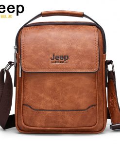 JEEP BULUO Brand Handbags Business Men Bag New Fashion Men's Shoulder Bags High Quality Leather Casual Messenger Bag New Style 1