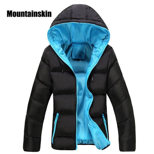 Mountainskin 5XL Men Winter Casual New Hooded Thick Padded Jacket Zipper Slim Men And Women Coats Men Parka Outwear Warm EDA020 2