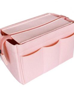 Hot Girl Toiletry Storage Bag Ladies Felt Makeup Bag Organizer Felt Insert Bag For Handbag Multi-functional Travel Cosmetic Bag 7